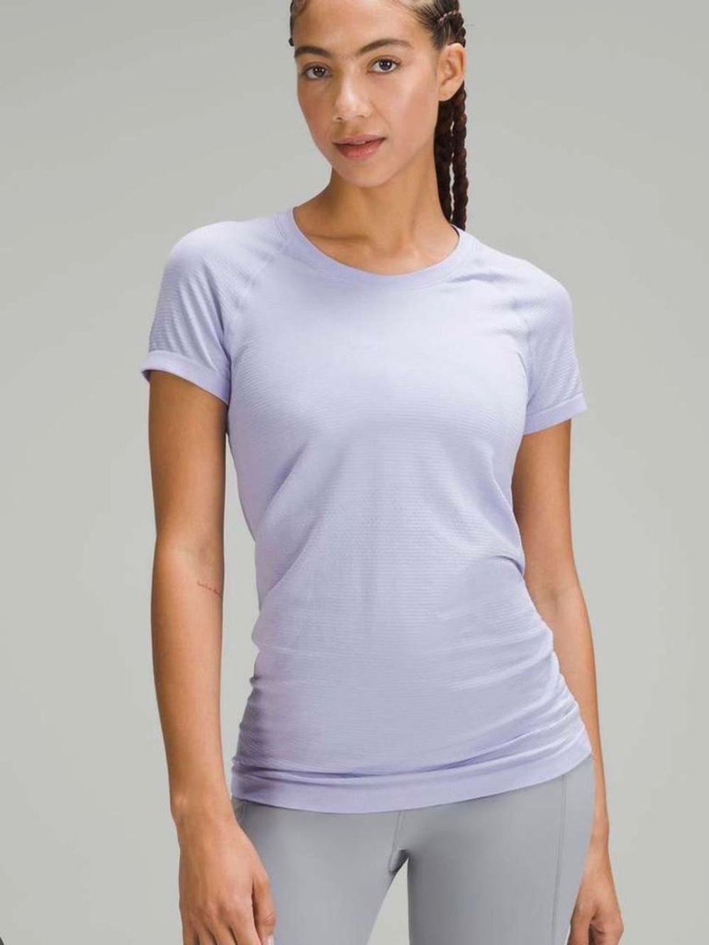 lululemon athletica Cool Purple Blue Swiftly Tech Short Sleeve (hip length)